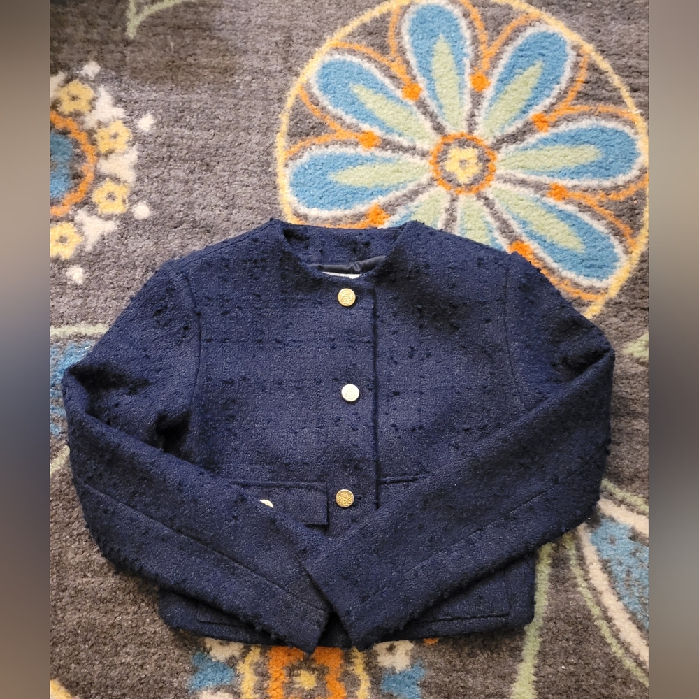 Abercrombie & Fitch Midnight Blue Lady Jacket with Gold Buttons